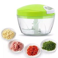 Versatile Manual Food Chopper - 1 Pc Dishwasher-Safe, Easy to Clean & Maintain, Green