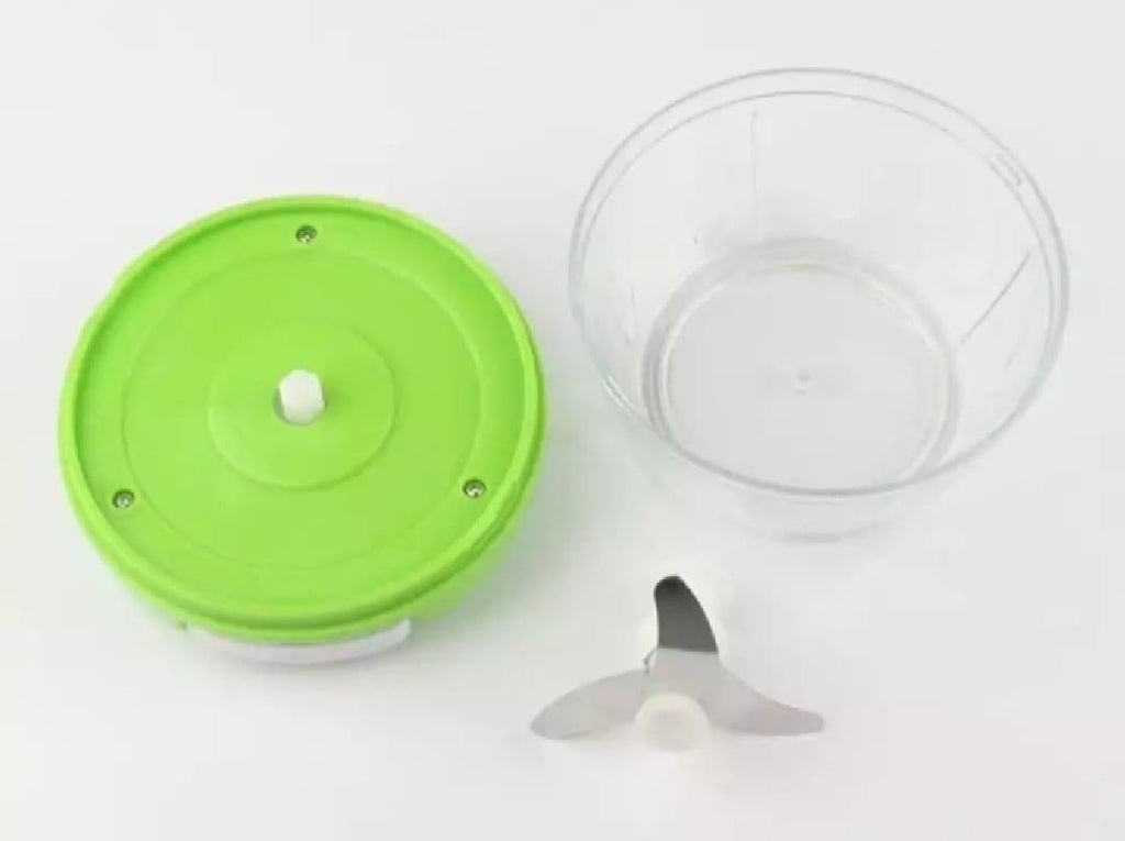Versatile Manual Food Chopper - 1 Pc Dishwasher-Safe, Easy to Clean & Maintain, Green