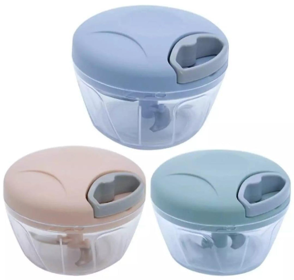 Versatile Manual Food Chopper - 1 Pc Dishwasher-Safe, Easy to Clean & Maintain, Green