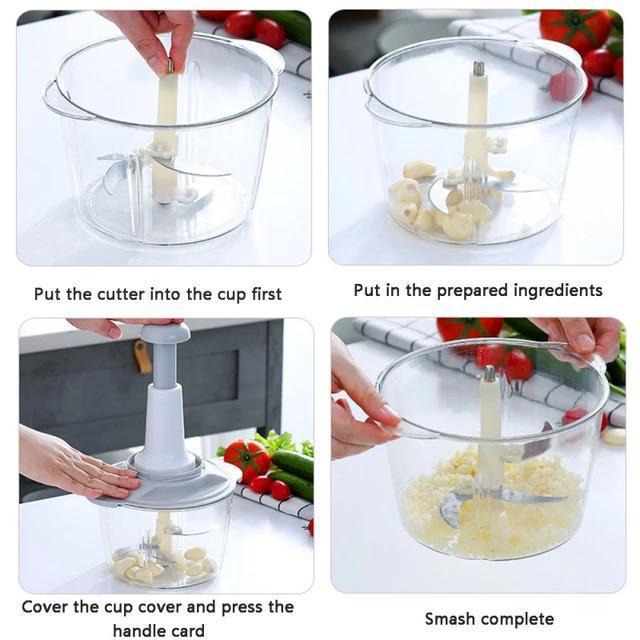Versatile Manual Food Chopper - Easy to Clean and Maintain Kitchen